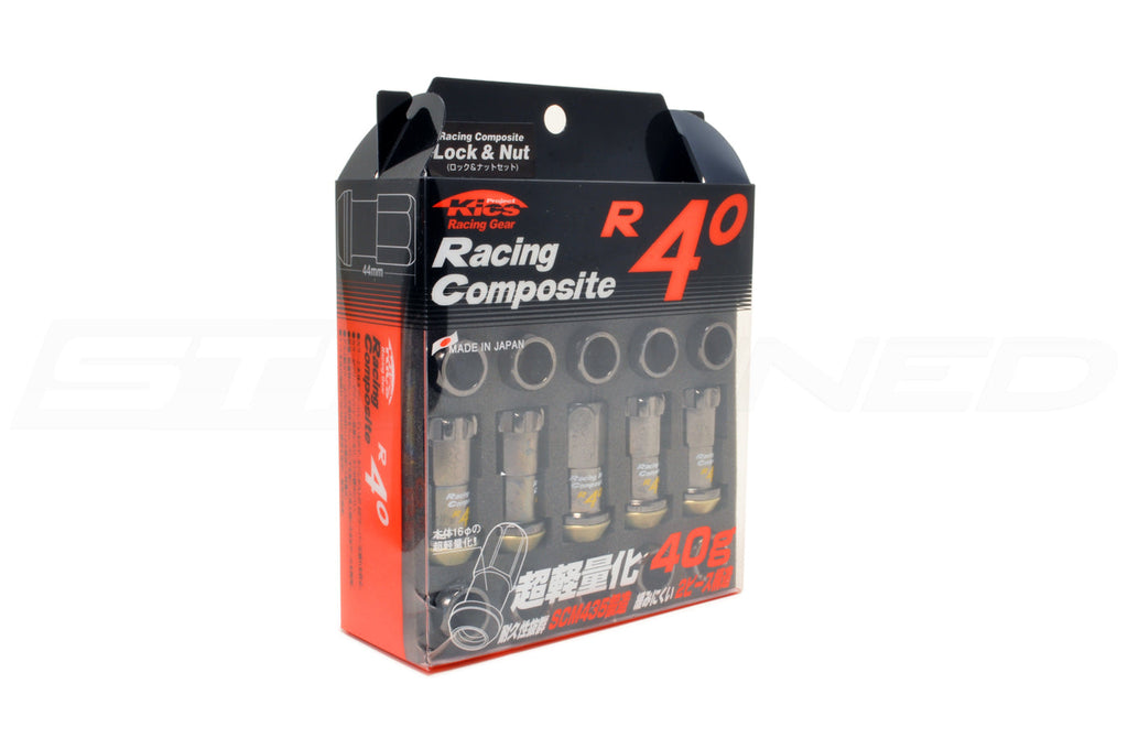 Project Kics R40 Black Lug Nuts with Locks (M12 x 1.5) (KRC11K)