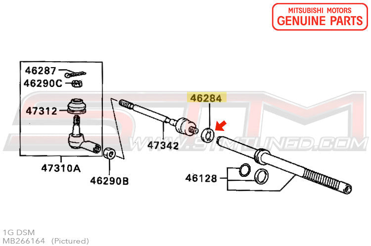 Mitsubishi Steering Gear and Linkage Boot Washer -  Evo 7-9/1G/3S