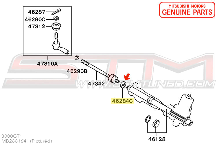 Mitsubishi Steering Gear and Linkage Boot Washer -  Evo 7-9/1G/3S