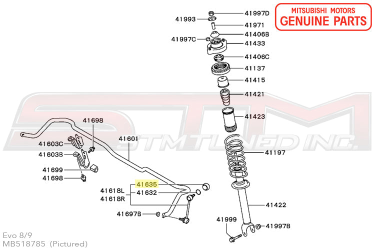 Mitsubishi Rear Suspension Stabilizer Link Cover - Evo 7/8/9 / DSM / 3S