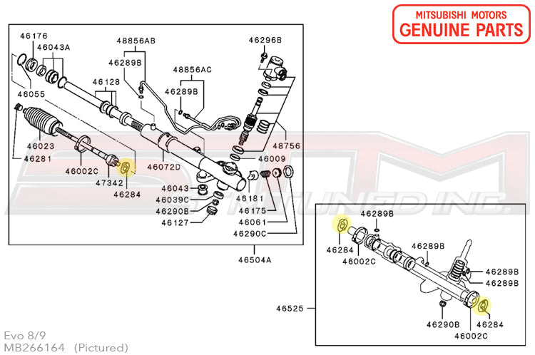 Mitsubishi Steering Gear and Linkage Boot Washer -  Evo 7-9/1G/3S