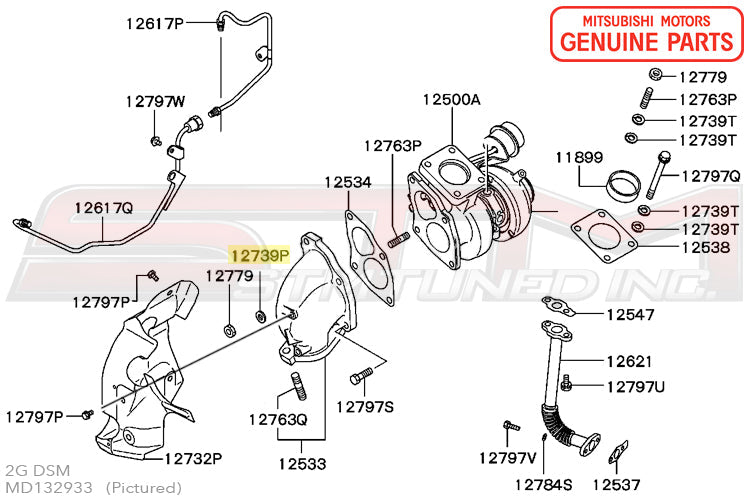 Mitsubishi OEM Turbo Bolt Washer for Evo 4-X/DSM (MD132933)