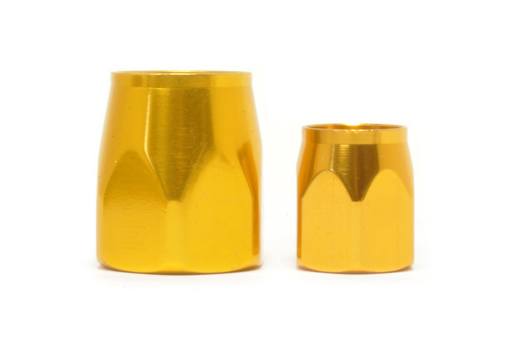 Russell Full Flow Hose End Orange/Gold Sockets (Pair of 2)