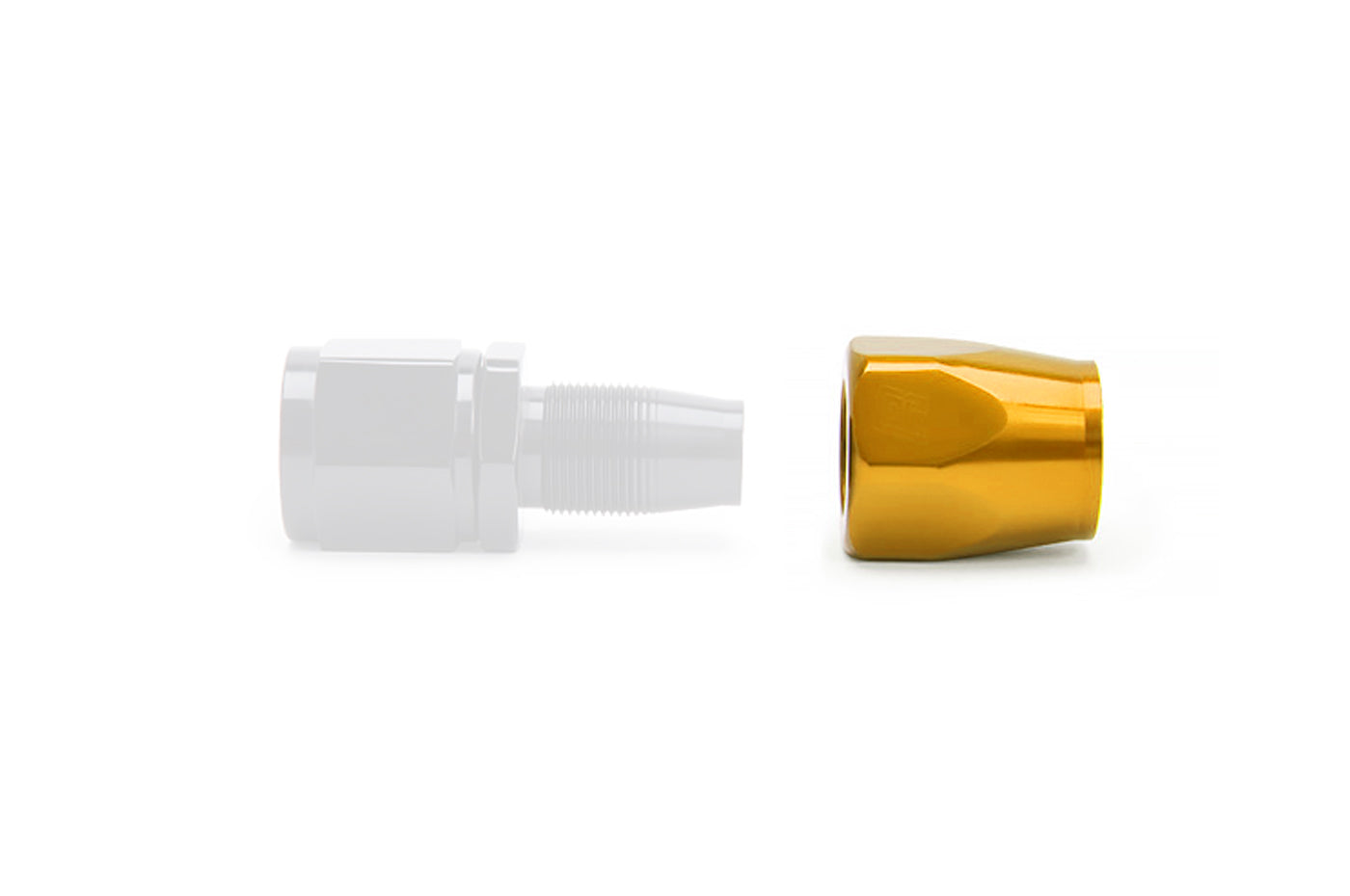 Russell Full Flow Hose End Orange/Gold Sockets (Pair of 2)