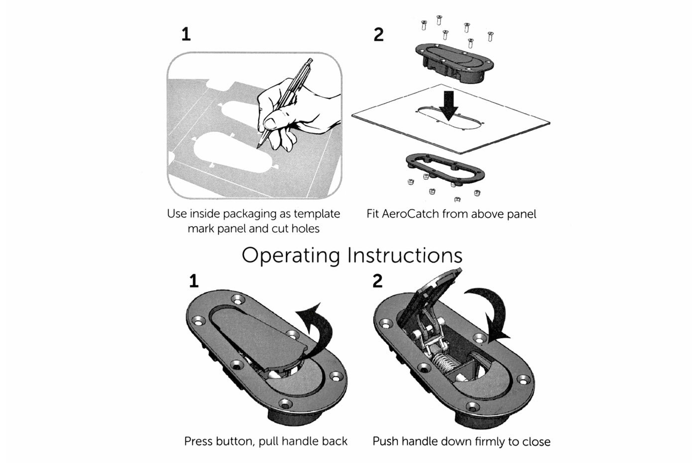 Seibon AeroCatch Plus Flush Hood Latch Kit