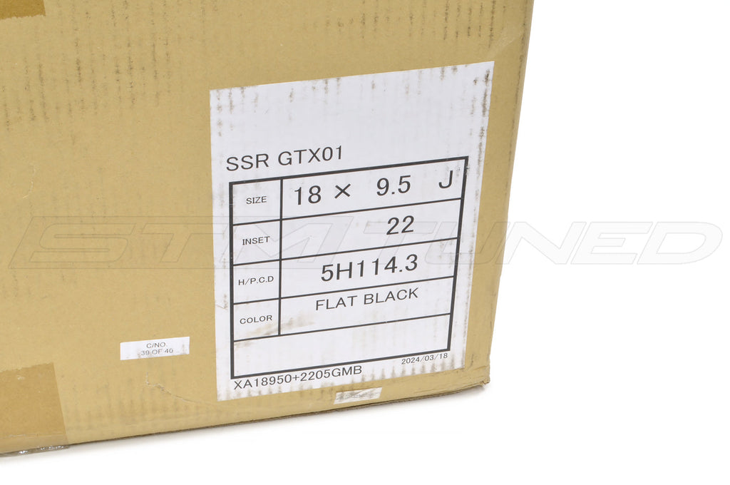 SSR GTX01 Flat Black Wheel