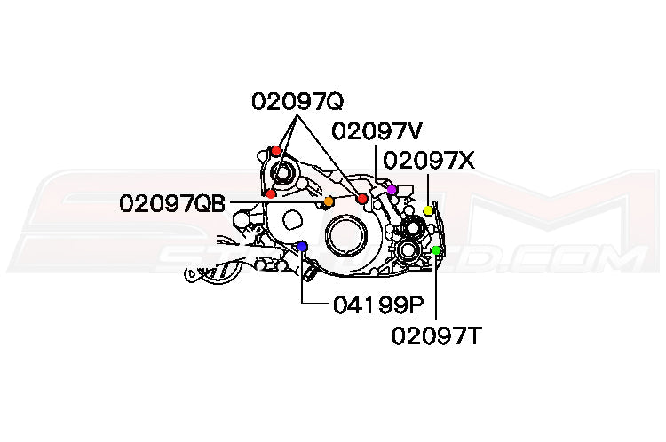 Mitsubishi OEM Front Cover Bolt Kit for 7-Bolt 4G63 DSM