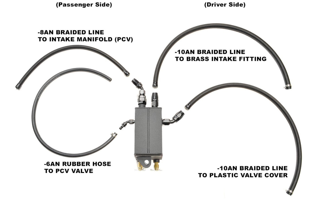 STM Sealed Engine Oil Catch Can for Evo X Plastic Valve Cover *Currently Unavailable*