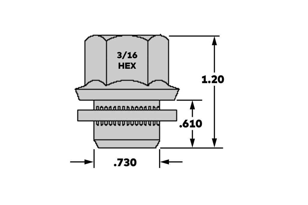 Open-Ended Lug Nuts for OEM Wheels with Extended Studs (M12x1.5)