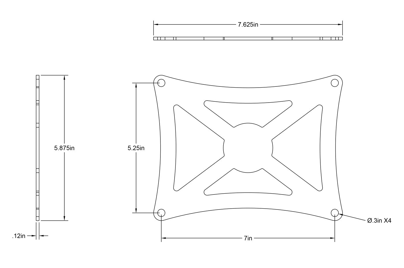 STM Drag Racing Parachute Mount Plate (PMP-MS)