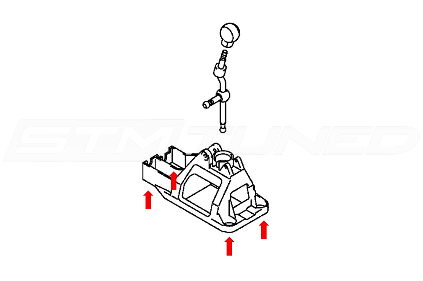 Torque Solution Shifter Base Bushings for Evo 4-9 / 2G / 3S (TS-BB-004)