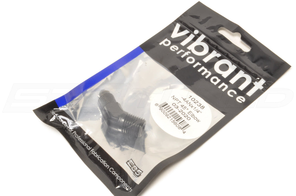 Vibrant Adapter Fittings 45° (Male -AN to Male NPT)
